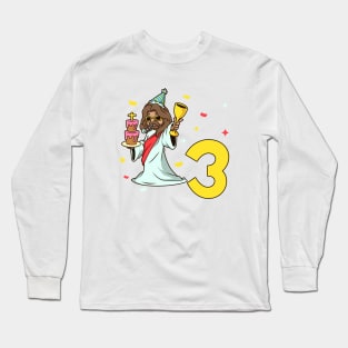 I am 3 with Jesus - kids birthday 3 years old Long Sleeve T-Shirt